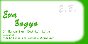 eva bogyo business card