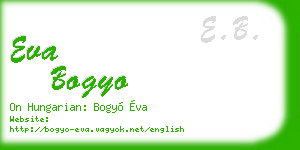 eva bogyo business card